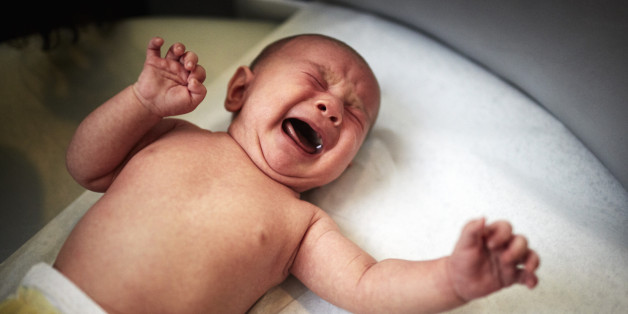 Baby crying after vaccination