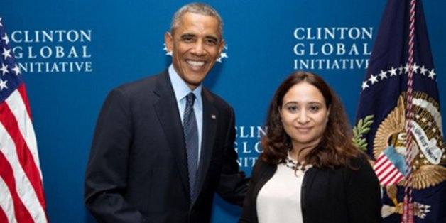 EN 2014, Khadija Janati Idrissi a rencontré Barack Obama