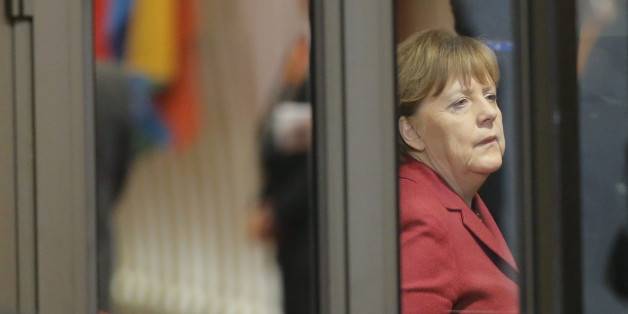 Angela Merkel in der Nacht bei den Verhandlungen in Brüssel