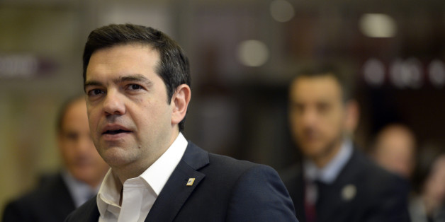 Greek Prime Minister Alexis Tsipras leaves at the end of the European Union summit on the ongoing refugee crisis in Brussels on March 18, 2016. / AFP / THIERRY CHARLIER (Photo credit should read THIERRY CHARLIER/AFP/Getty Images)