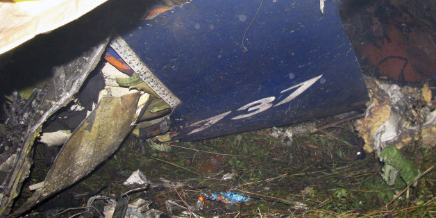A fuselage piece of a Boeing 737-500 passenger jet is seen at its crash site on the outskirts of the city of Perm in central Russia, few hours after the crash, early Sunday, Sept. 14, 2008. The Boeing-737-500 passenger jet, which was operated by an Aeroflot subsidiary, traveling from Moscow crashed as it was preparing to land early Sunday, killing all 88 people aboard, officials said Sunday. (AP Photo/Komsomolskaya Pravda-Perm, Aleksey Zuravlev)