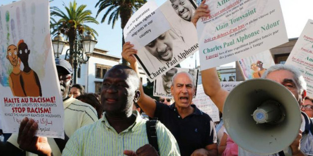 Des Marocains manifestaient en septembre 2014 à Rabat contre le racisme envers la population subsaharienne.
