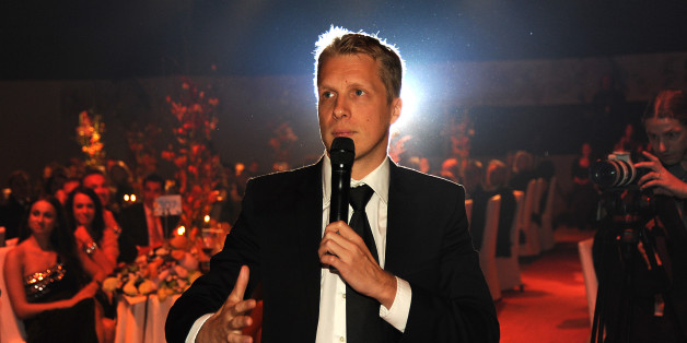 Oliver Pocher speaks to the audience during the Ronald McDonald Kinderhilfe Gala at Marx Halle on October 22, 2015 in Vienna, Austria.