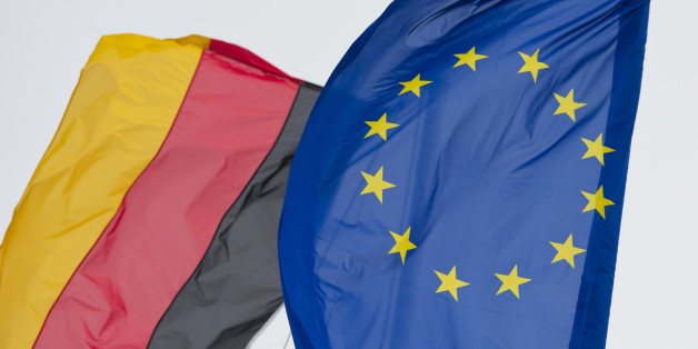 Berlin, Germany - January 08: Flags of Germany and of the European Union ( EU ) blowing in the wind on January 08, 2016 in Berlin, Germany. (Photo by Michael Gottschalk/Photothek via Getty Images)