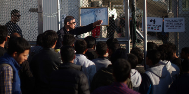 Flüchtlinge im EU-Hotspot Moria auf Lesbos