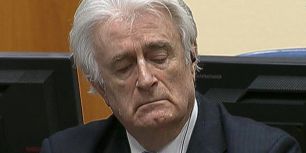 Das Foto stammt von einem Video während der Urteilsverkündung gegen Radovan Karadzic