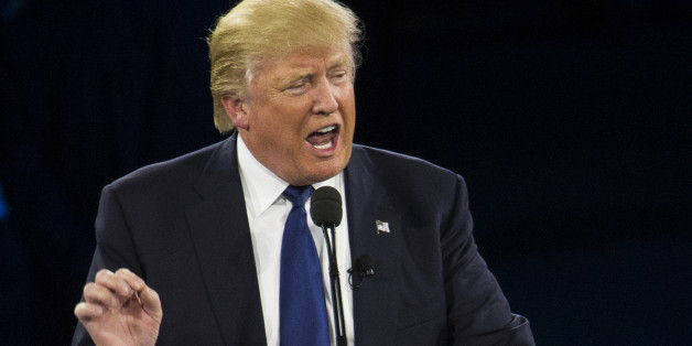 CORRECTS DATE IN SECOND SENTENCE - FILE - In this March 21, 2016 file photo, Republican presidential candidate Donald Trump speaks in Washington. Republican and Democratic presidential candidates clashed over the role of government, and its limitations, in enforcing U.S. national security Tuesday, March 22, 2016, following deadly attacks on the Brussels airport and metro system. (AP Photo/Evan Vucci, File)