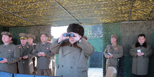 Kim Jong Un bei einem Testfeuer im März 2016