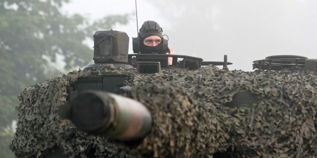Ein polnischer "Leopard"-Panzer während einer Nato-Übung