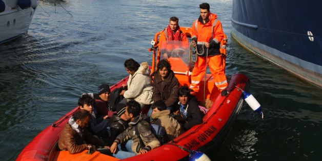 Flüchtlinge vor der türkischen Küste.