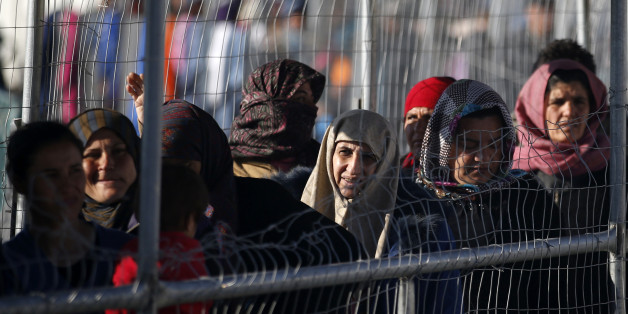 Flüchtlinge im griechischen Lager Idomeni.