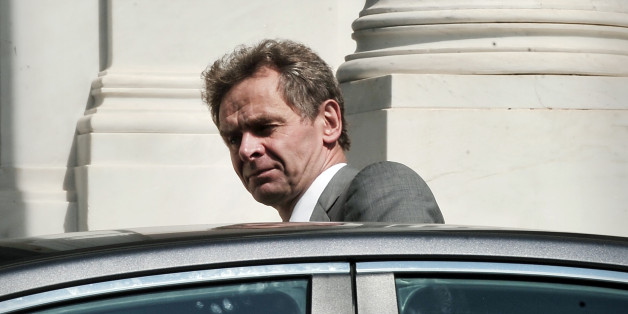 International Monetary Fund (IMF) Deputy Director and mission chief for Greece Poul Thomsen leaves the prime minister's office after a meeting on July 4, 2013 in Athens. Greek officials said they were close to a deal with the country's EU-IMF creditors which would win approval for the next slice of eurozone loans next week .AFP PHOTO/ LOUISA GOULIAMAKI (Photo credit should read LOUISA GOULIAMAKI/AFP/Getty Images)