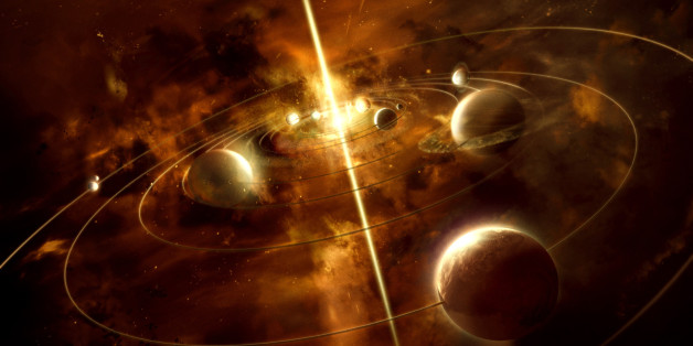 Das Sonnensystem in einer Illustration
