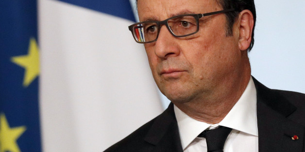 Der französische Präsident Francois Hollande Elysee Palast