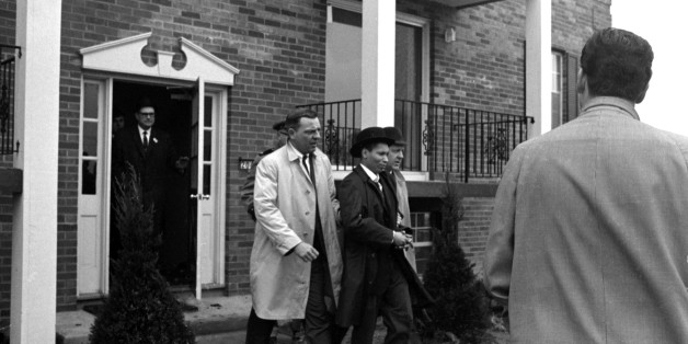 UNITED STATES - MARCH 21: Winston Moseley in police custody after surrendering to an FBI agent in a Buffalo suburb, ending 74 hours of freedom., (Photo by John Duprey/NY Daily News Archive via Getty Images)