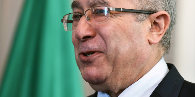 Algerian Foreign Minister Ramtane Lamamra speaks during a bilateral meeting with his US counterpart John Kerry at a hotel in Paris, France December 9, 2015. REUTERS/Mandel Ngan/Pool