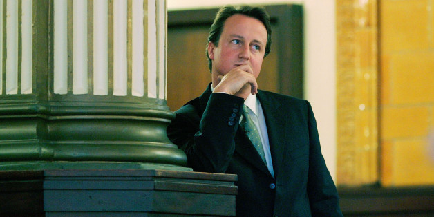 Contender for leadership of Britain's opposition Conservative party David Cameron waits to make his keynote speech at the annual party conference in Blackpool in northern England October 4, 2005. REUTERS/Ian Hodgson