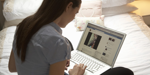 Girl using laptop
