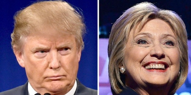 Le candidat républicain à la présidentielle américaine Donald Trum (G) le 14 janvier 2016 et sa rivale démocrate Hillary Clinton, le 4 février 2016