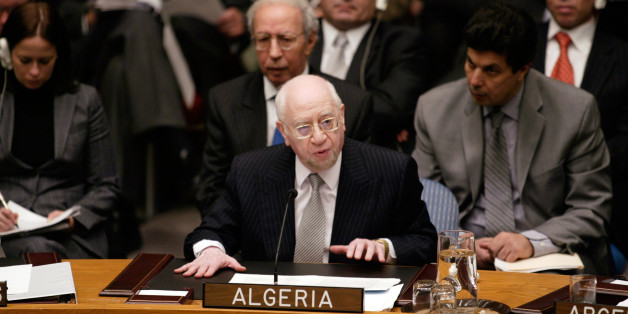 L'ex ministre des affaires étrangères Mohamed Bedjaoui au Conseil de sécurité de l'Onu, le 31 octobre 2005.