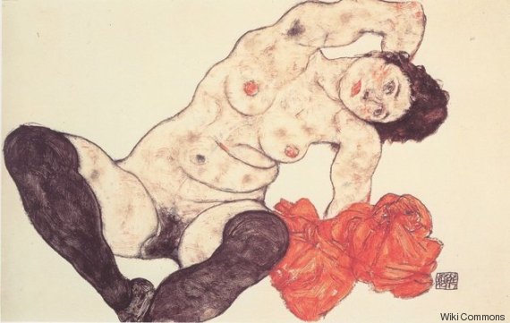 schiele desnudo toalla