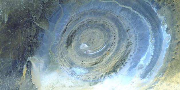 Le dôme de Richat, dans le désert de Mauritanie.