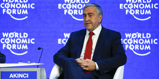 Turkish Cypriot leader Mustafa Akinci attends the session 'Reuniting Cyprus' at the annual meeting of the World Economic Forum (WEF) in Davos, Switzerland January 21, 2016. REUTERS/Ruben Sprich