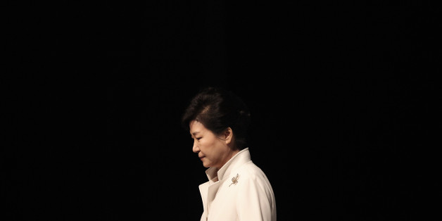 South Korean President Park Geun-hye leaves after a ceremony to celebrate the March First Independence Movement Day, the anniversary of the 1919 uprising against Japanese colonial rule, in Seoul, South Korea, Tuesday, March 1, 2016. (AP Photo/Ahn Young-joon)