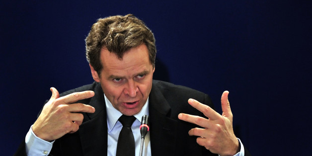 The expert from the International Monetary Fund, Poul Thomsen, speaks during a press conference in Athens on November 23, 2010. EU and IMF auditors approved on Tuesday the payment of a third slice of rescue funds for Greece but said the debt-stricken country had to make an extra effort to merit a fourth in February. AFP PHOTO/ ARIS MESSINIS (Photo credit should read ARIS MESSINIS/AFP/Getty Images)
