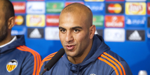Valencia's player Aymen Abdennour attends a news conference on the eve of their Champions League Group H soccer match against Olympique Lyon in Lyon, France, September 28, 2015. REUTERS/Emmanuel Foudrot