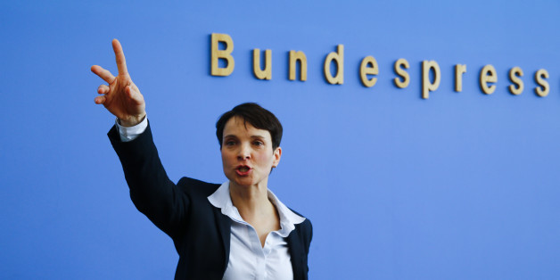 Frauke Petry, chairwoman of the anti-immigration party Alternative for Germany (AfD) speaks during a news conference in Berlin, Germany, March 14, 2016. REUTERS/Wolfgang Rattay