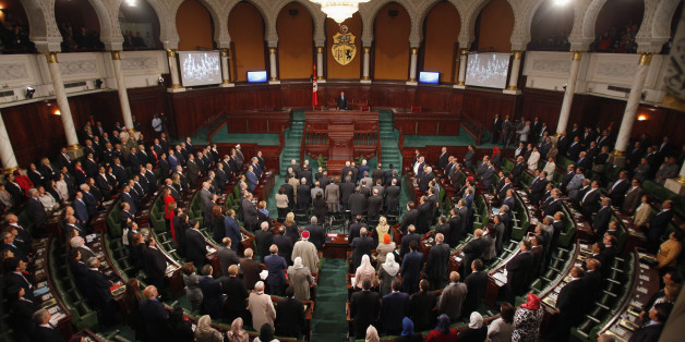 A general view of Tunisia's Constituent Assembly is seen in session in Tunis December 2, 2014. Tunisia's first full elected parliament held its opening session on Tuesday with a challenge to implement the democracy its people sought when they marched in the 2011 revolt against autocrat Zine el-Abidine Ben Ali. REUTERS/Zoubeir Souissi (TUNISIA - Tags: POLITICS)