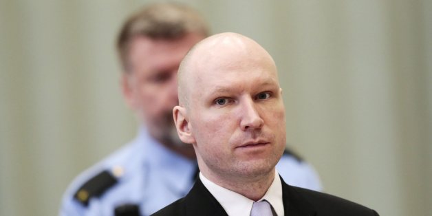 Mass killer Anders Behring Breivik is seen on the fourth and last day in court in Skien prison, Norway March 18, 2016. REUTERS/Lise Asreud/NTB scanpix ATTENTION EDITORS - THIS IMAGE WAS PROVIDED BY A THIRD PARTY. FOR EDITORIAL USE ONLY. NOT FOR SALE FOR MARKETING OR ADVERTISING CAMPAIGNS. THIS PICTURE IS DISTRIBUTED EXACTLY AS RECEIVED BY REUTERS, AS A SERVICE TO CLIENTS. NORWAY OUT. NO COMMERCIAL OR EDITORIAL SALES IN NORWAY. NO COMMERCIAL SALES.