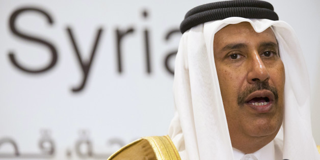 Qatari Prime Minister Sheikh Hamad bin Jassim al-Thani speaks at a news conference with U.S. Secretary of State John Kerry (unseen) in Doha June 22, 2013