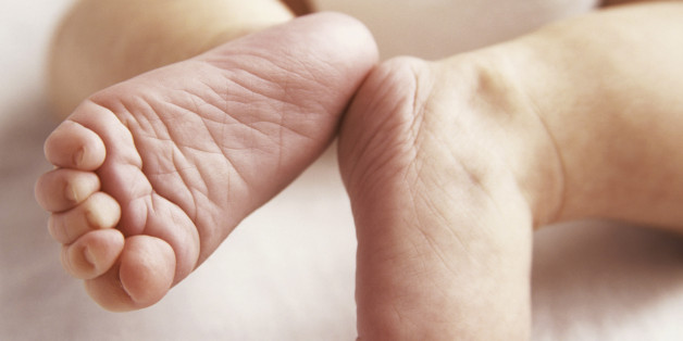 A pair of babys feet