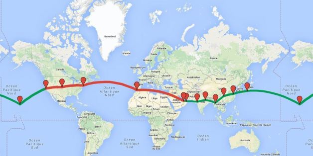 Le chemin déjà effectué par Solar Impulse et celui qui lui reste à faire