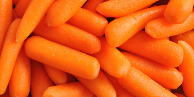 Close-up of Baby Carrots for a Background