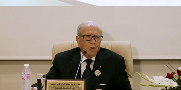 Tunisian President Beji Caid Essebsi speaks during at the 33rd session of the Council of Arab Interior Ministers in Tunis, Tunisia, March 2, 2016. REUTERS/Zoubeir Souissi