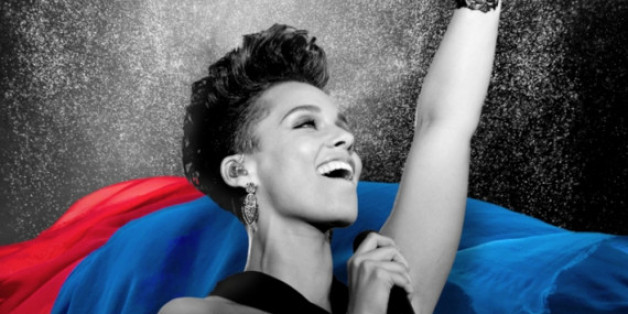 Mit diesem Plakat wird der Auftritt von Alicia Keys beworben