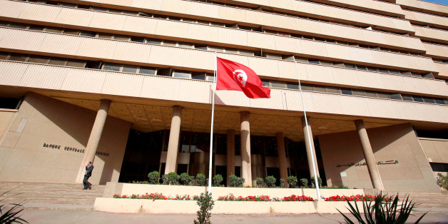 A man walks out of the Central Bank in Tunis, Tunisia, April 27, 2016. REUTERS/Zoubeir Souissi/File Photo