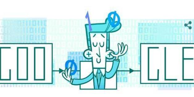 Claude Shannons Geburtstag wird heute mit einem Google Doodle gefeiert