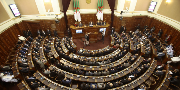 A general view of the upper parliament chamber is pictured in Algiers, Algeria February 2, 2016. Algeriaâs parliament will vote on February 7, 2016 for the new constitution that could be President Abdelaziz Bouteflikaâs final farewell stage after consolidating power and removing the army from political sphere. Picture taken February 2, 2016. REUTERS/Ramzi Boudina