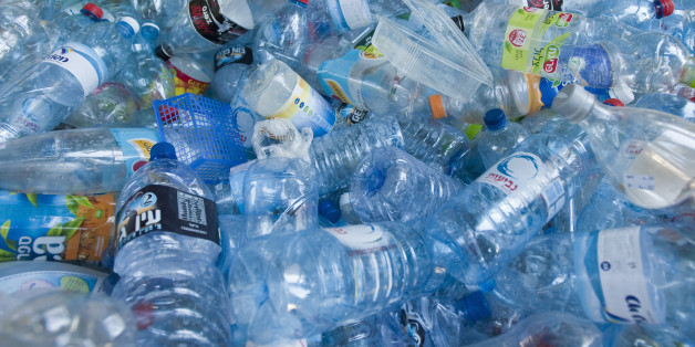 Plastic bottles for recycling, Tel Aviv, Israel