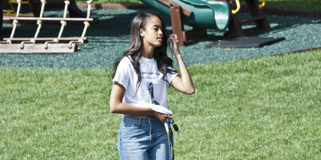 WASHINGTON, DC - MARCH 28: Malia Obama, President Barack Obama and First Lady Michelle Obama's oldest daughter, walks along the South Lawn after she participated in the annual White House Easter Egg roll and assorted activities. The South Lawn of the White House was filled with people enjoying the activities March 28, 2016. Credit: RTNLynch/MediaPunch/IPX