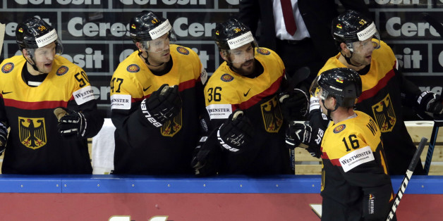 Die deutsche Eishockey-Mannschaft will heute gegen die Schweiz jubeln