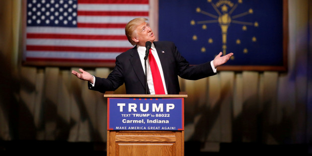 Der US-Präsidentschaftskandidat Donald Trump während der Vorwahlen in Indiana