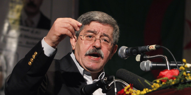 Ahmed Ouyahia, prime minister of Algeria and leader of Rally for National Democracy (RND), gives a speech during a parliamentary election campaign rally in Tizi Ouzou, some 100 km (62 miles) east of the capital Algiers April 24, 2012. Algeria launched the campaign for a parliamentary election that the ruling elite, in power for 50 years, hopes will soak up the pressure for change that has been building since the "Arab Spring" revolts in neighbouring countries. REUTERS/Louafi Larbi (ALGERIA - Tag