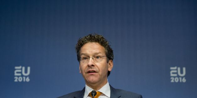Chairman of Eurogroup Jeroen Dijsselbloem speaks during the meeting of the Eurozone finance ministers at the Scheepvaartmuseum in Amsterdam, on April 22, 2016.
Eurozone finance ministers meet to discuss Greek bailout and the Panama Papers fallout. / AFP / ANP / Bart Maat / Netherlands OUT (Photo credit should read BART MAAT/AFP/Getty Images)