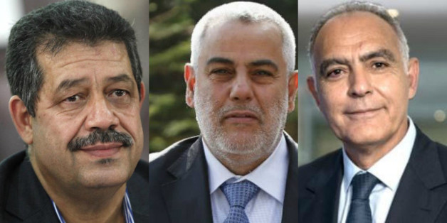 De gauche à droite, Hamid Chabat, Abdelilah Benkirane et Salaheddine Mezouar