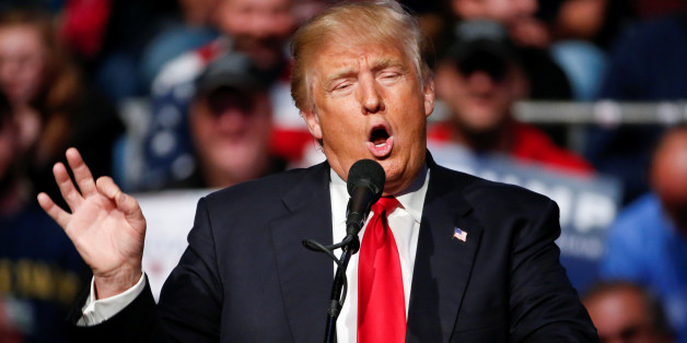 U.S. Republican presidential candidate Donald Trump speaks during a campaign rally at the Allen County War Memorial Coliseum in Fort Wayne, Indiana, U.S., May 1, 2016. REUTERS/Kamil Krzaczynski